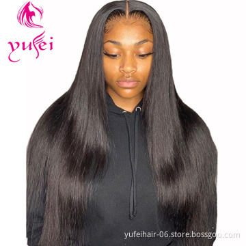 Wholesale Natural Color Cuticle Aligned Guangzhou Wigs Unprocessed Brazilian Virgin Remy Human Hair Lace Front Wigs